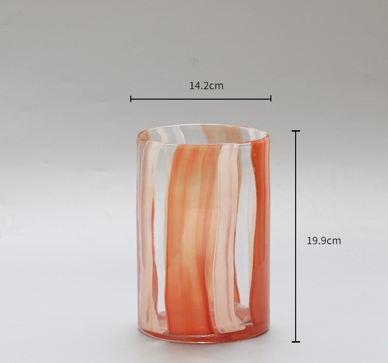 Maru Orange Glass Vase - Medium