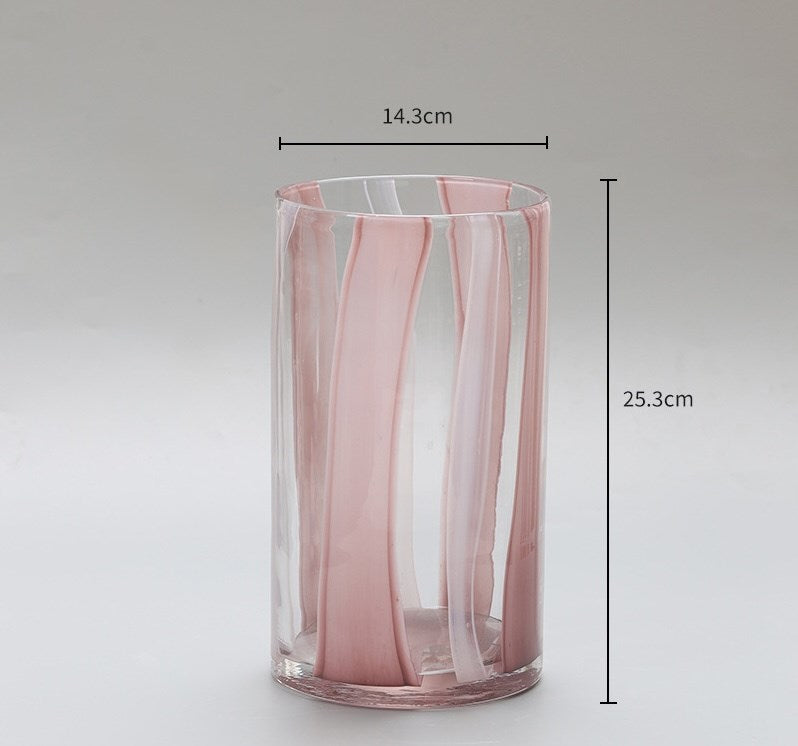 Maru Pink Glass Vase - Large