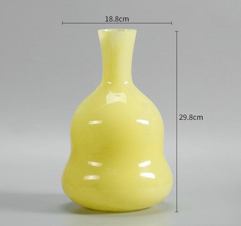 Amelia Glass Vase - Yellow