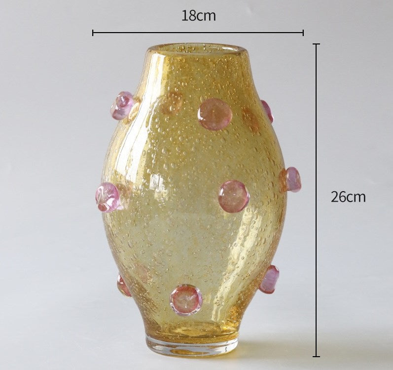 Sophie Amber Glass Vase - Large