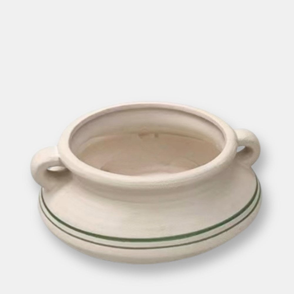 Vale Ceramic Vessel - Natural Wide Low