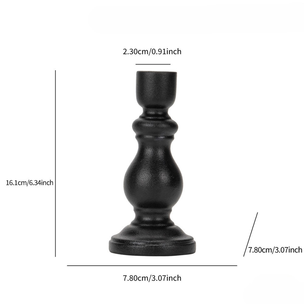 Elsa Candle Holder Tall - Black