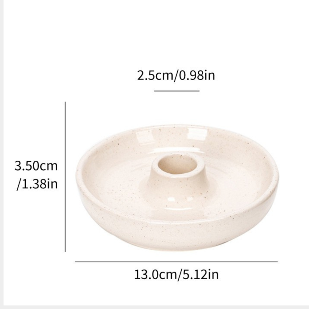 Clara Candle Holder - Specled Cream
