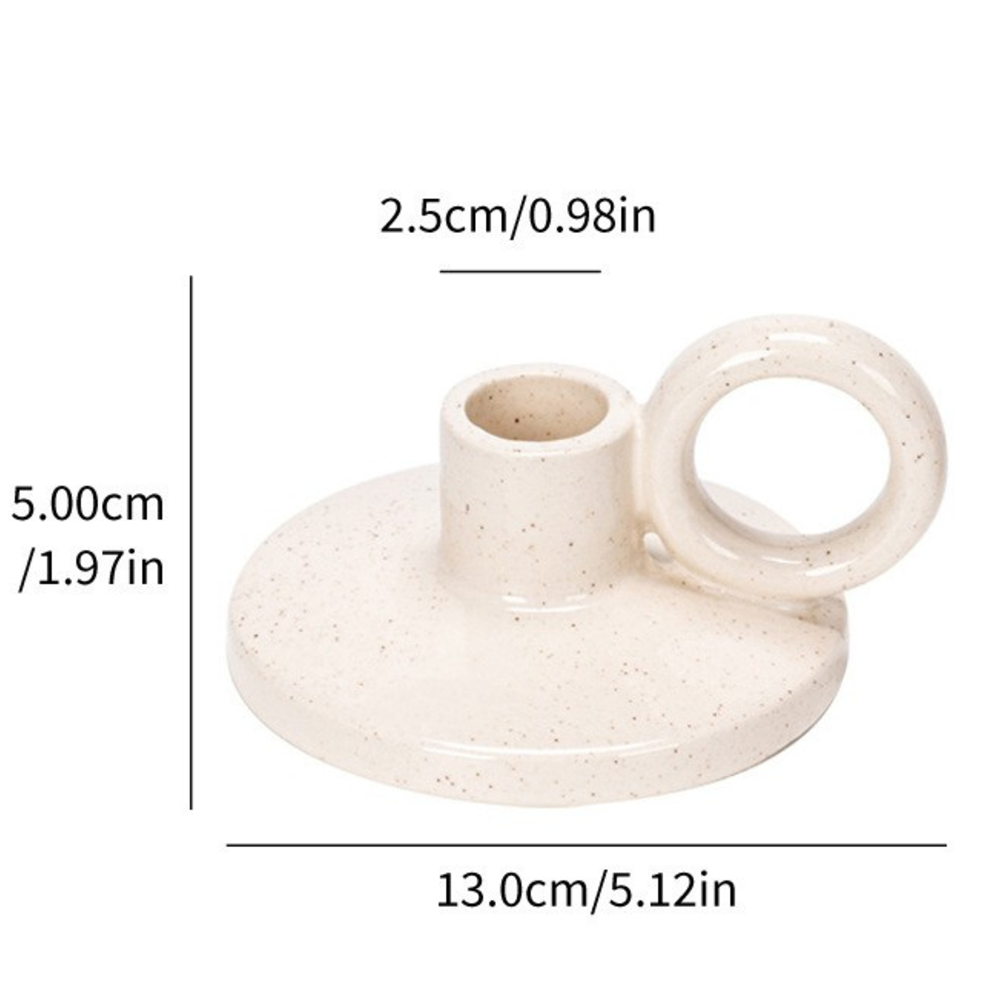 Seren Candle Holder - Specled Cream