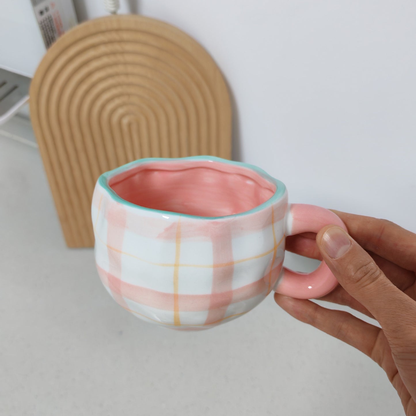 Alice Mug - Check Pink