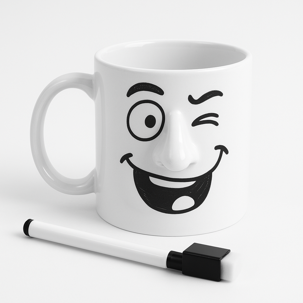 Nico Ceramic Nose Mug - White