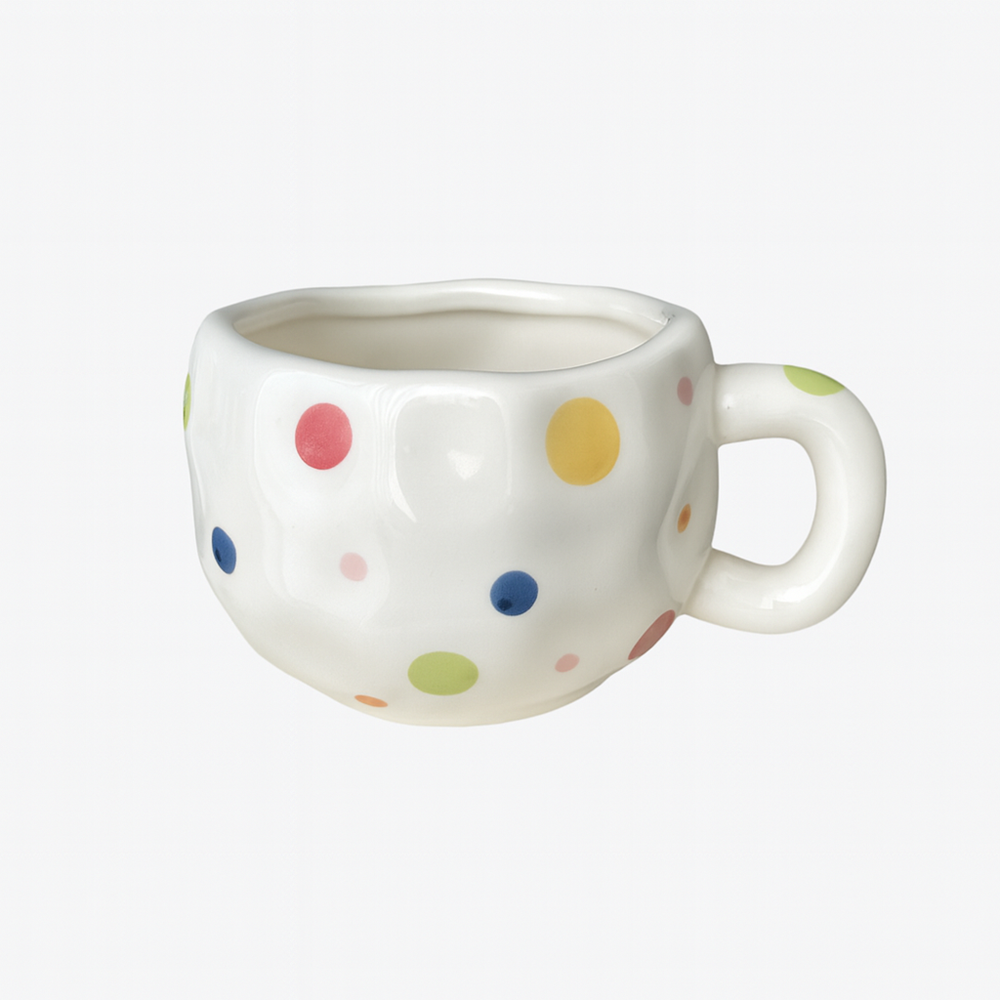 Yuna Ceramic Mug 260ml - Colorful Dots