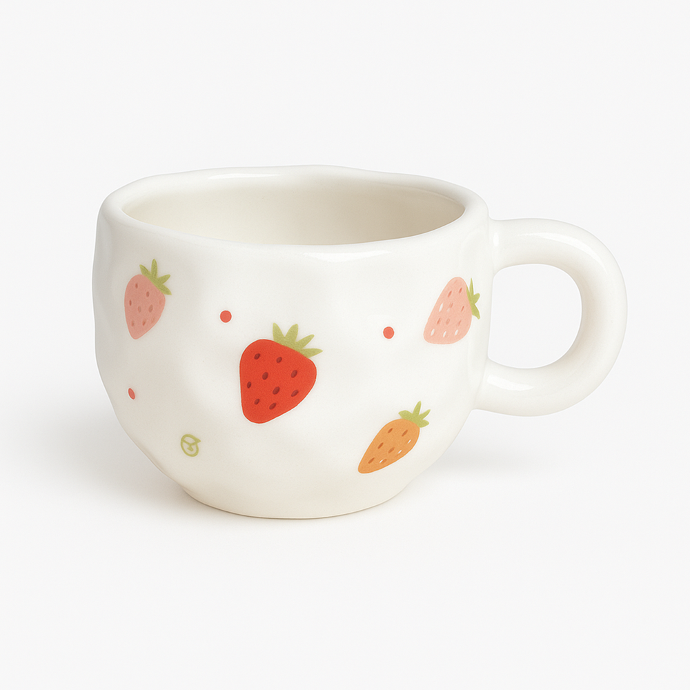 Yuna Ceramic Mug 260ml -Strawberry
