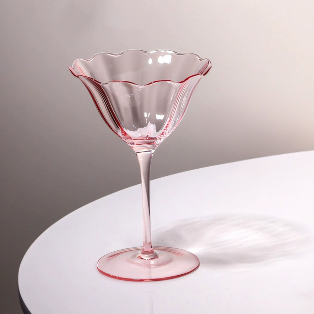 Elle Coupe Glass 200ml - Light Pink