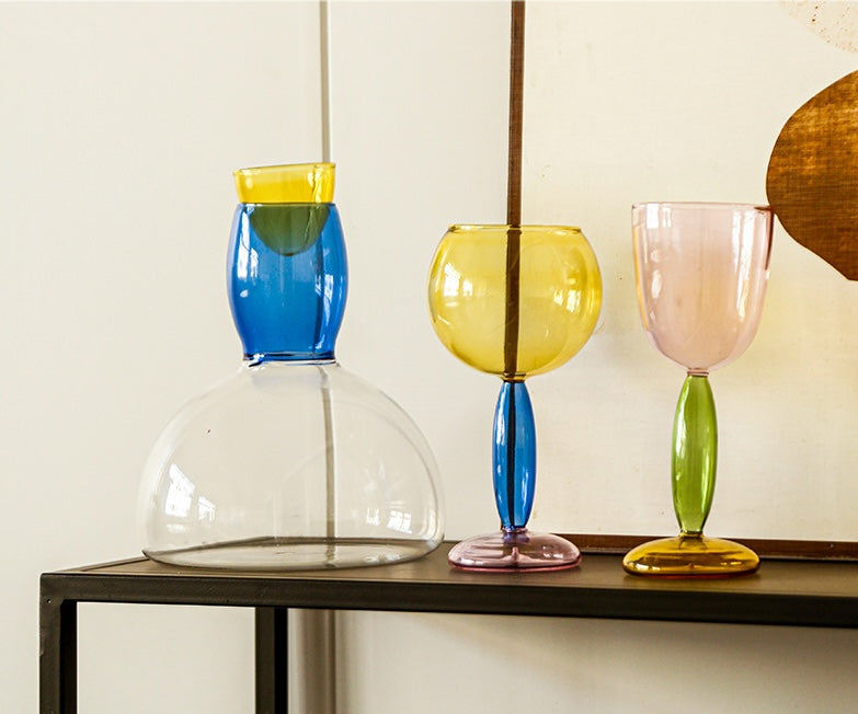 Clancy Glass Carafe 1500ml- Blue