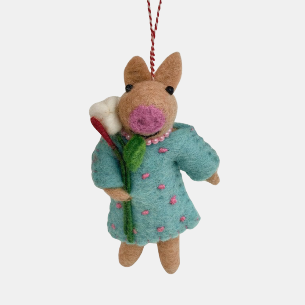 Decoration Felt - Khaki- Cute Pig