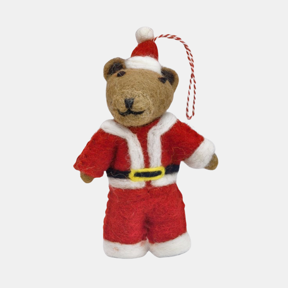 Decoration Felt - Red - Santa Bear