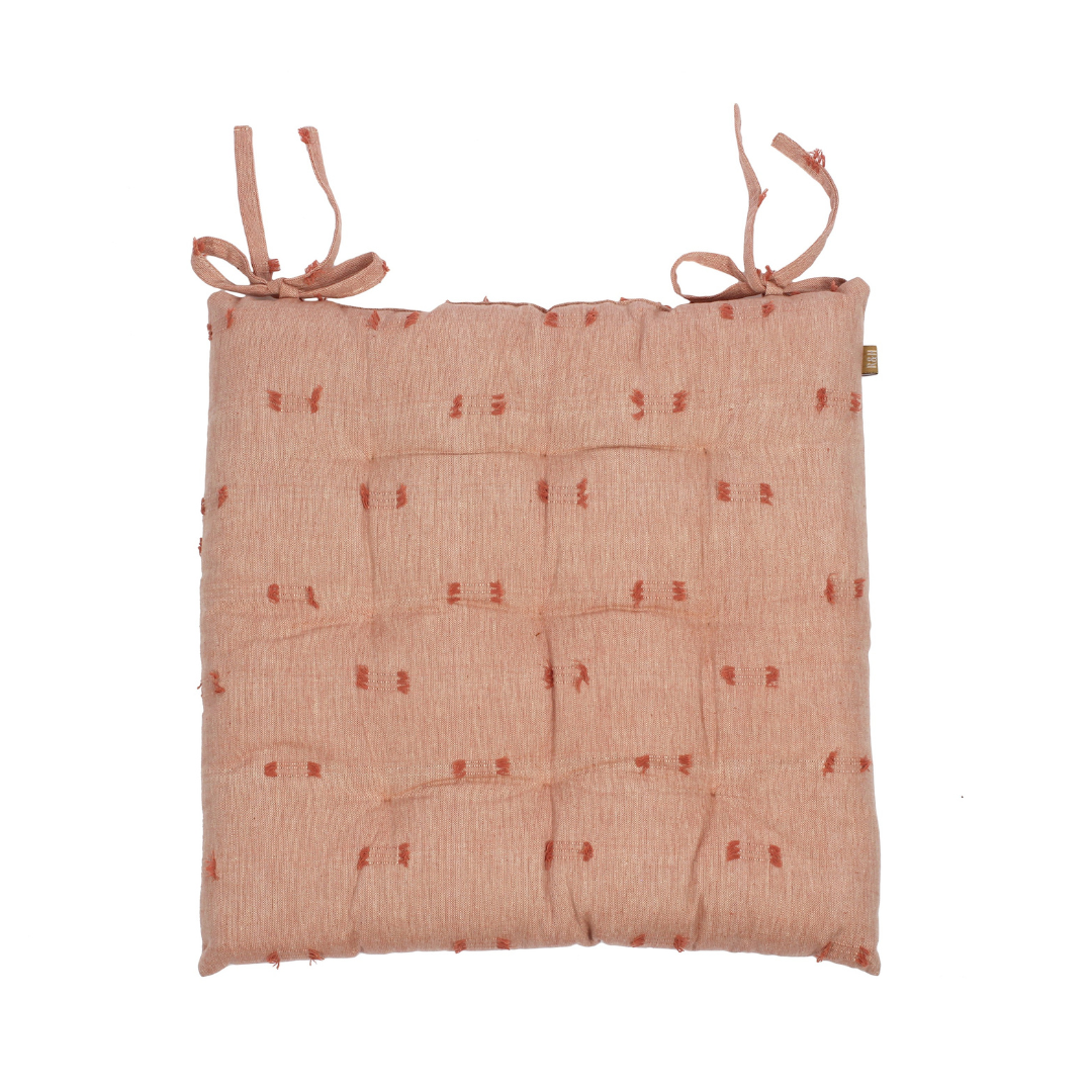 Tuft Seat Cushion Rose Dawn