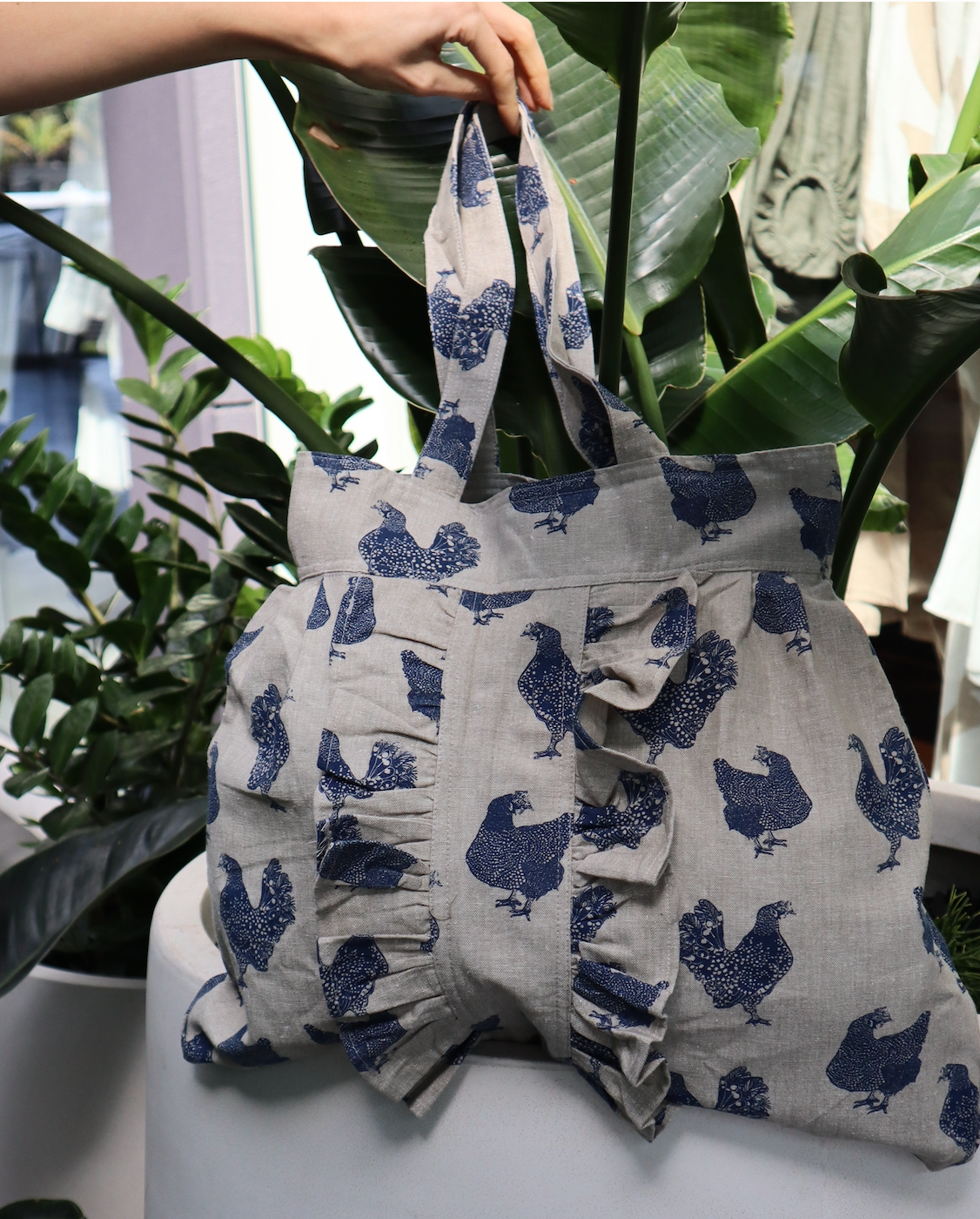 HENRIETTA SHOPPING TOTE BLUEBERRY