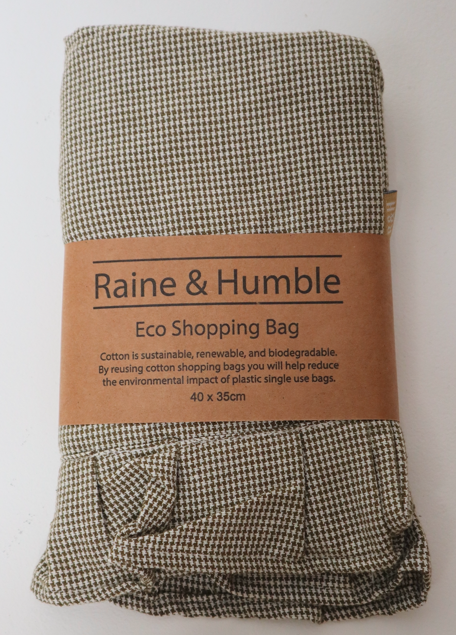 CHECK FILL SHOPPING TOTE KHAKI