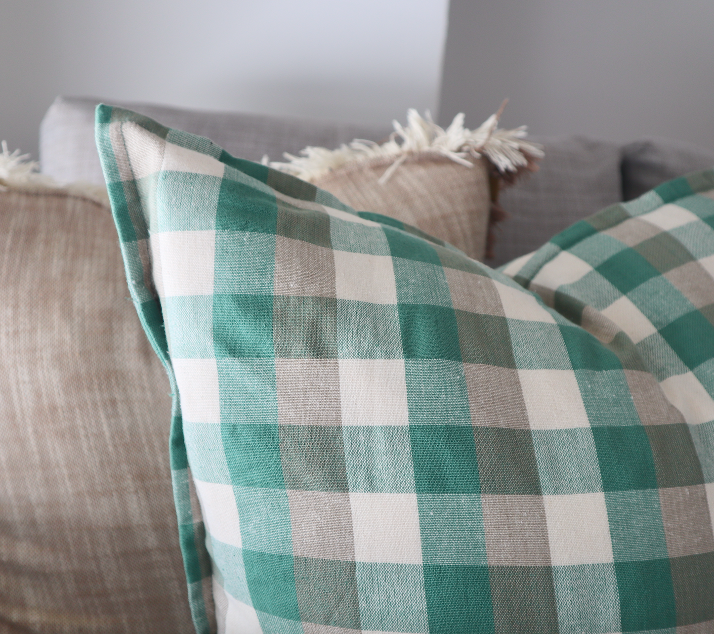 Double Check Cushion Aqua Storm 50x50cm