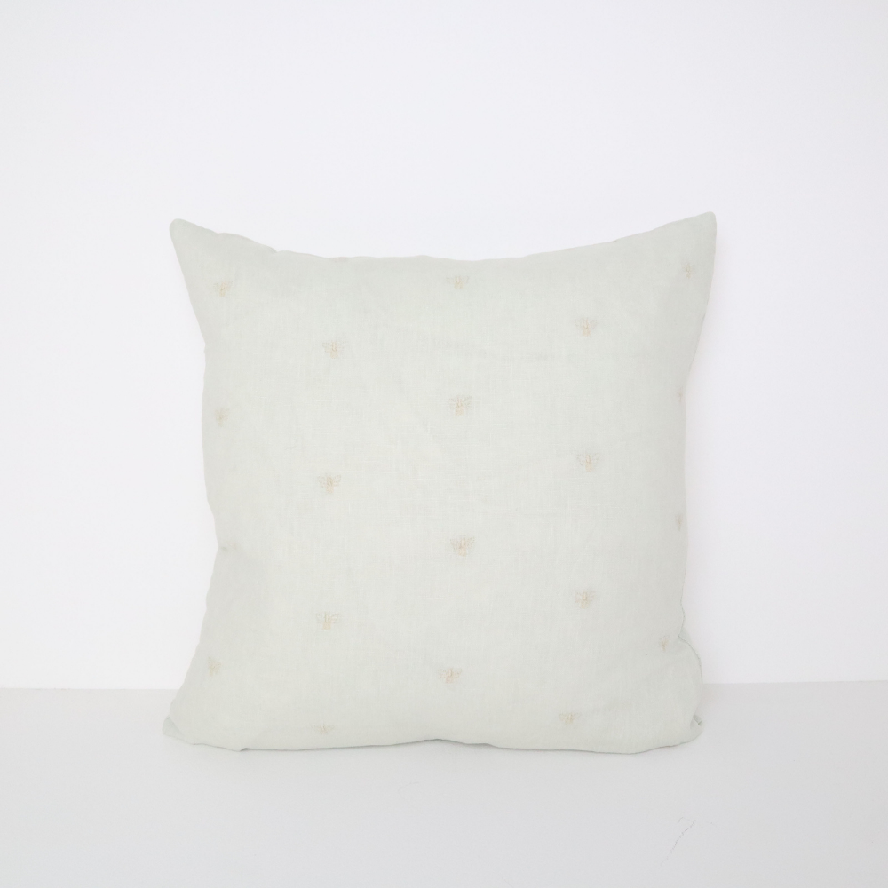 MASON BEE LINEN CUSHION SKY GREY 60x60