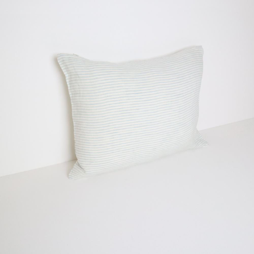 LINEN STRIPE CUSHION SKY GREY 50X40