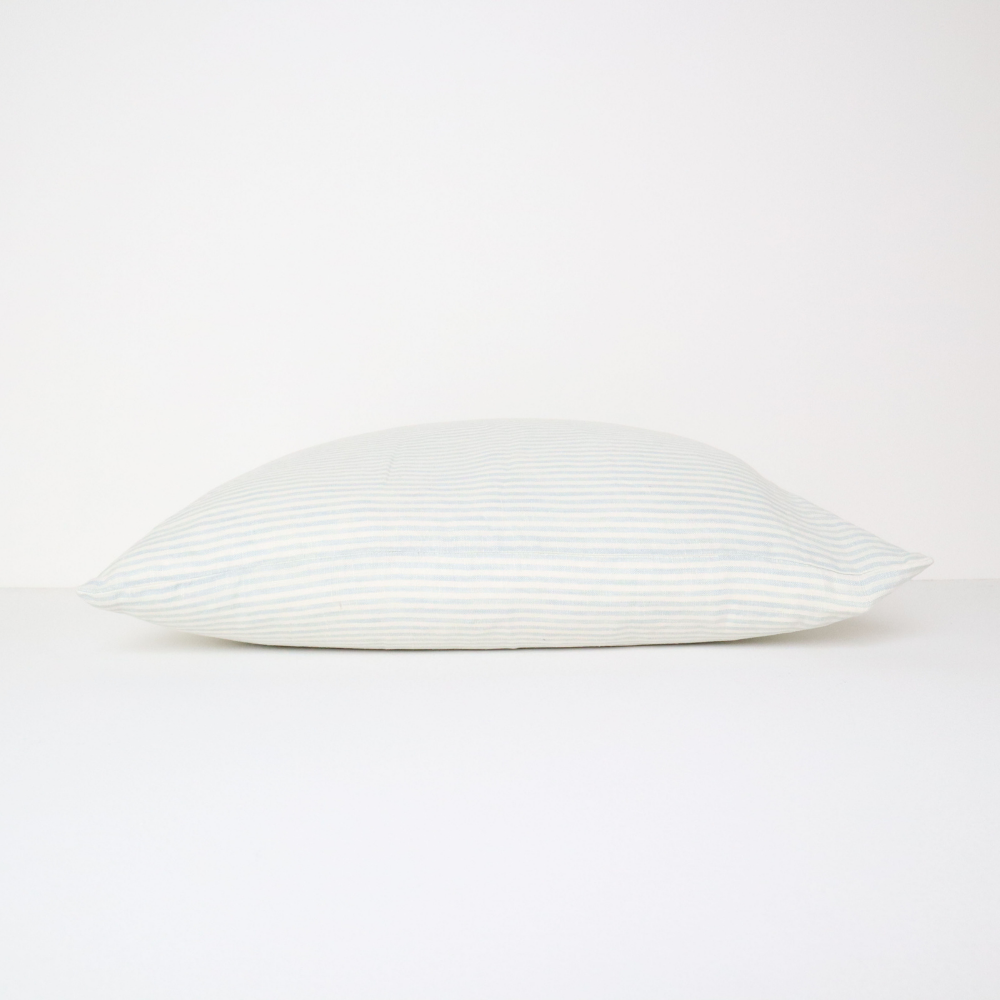 LINEN STRIPE CUSHION SKY GREY 50X40