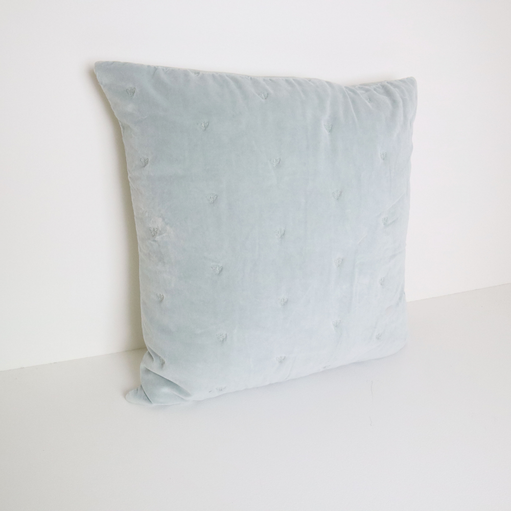 MASON BEE VELVET CUSHION SKY GREY 60x60
