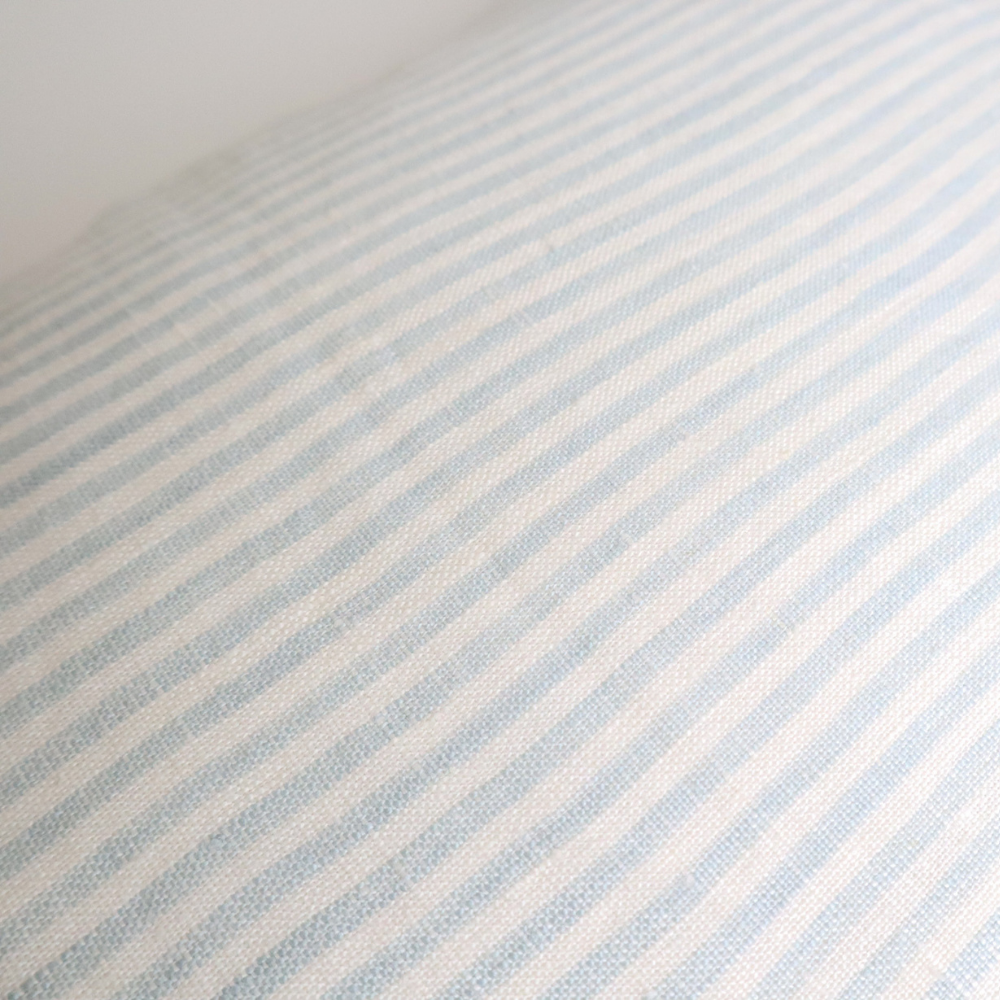 LINEN STRIPE CUSHION SKY GREY 50X40
