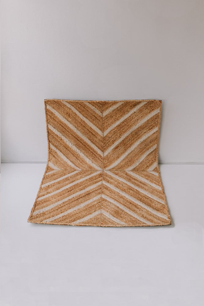 Chevron Jute Mat - 80x120cm