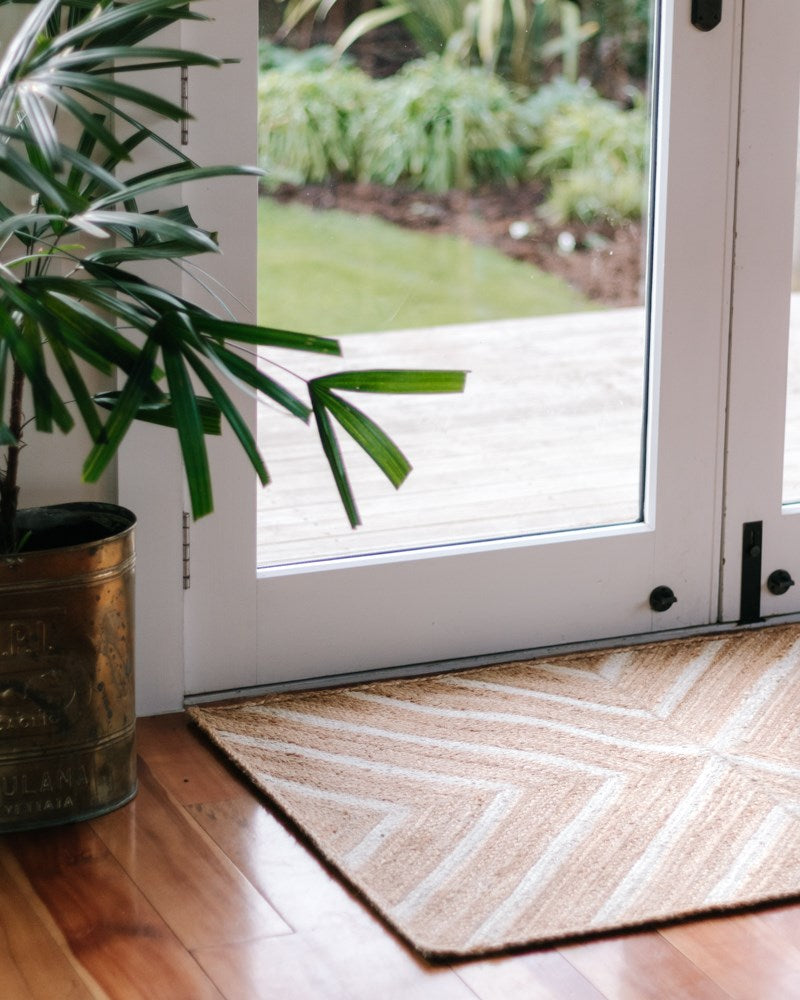 Chevron Jute Mat - 80x120cm