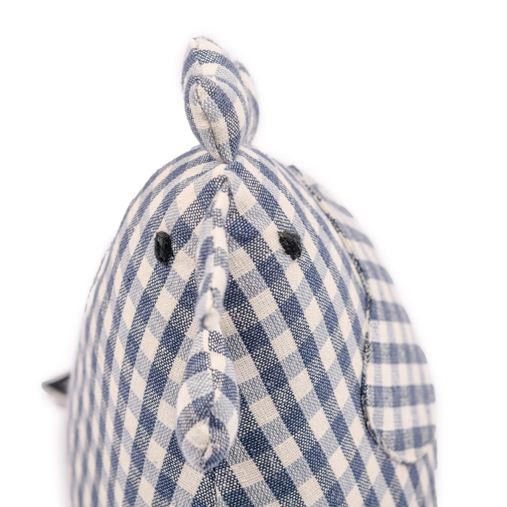 HENRIETTA GINGHAM DOORSTOP BLUEBERRY