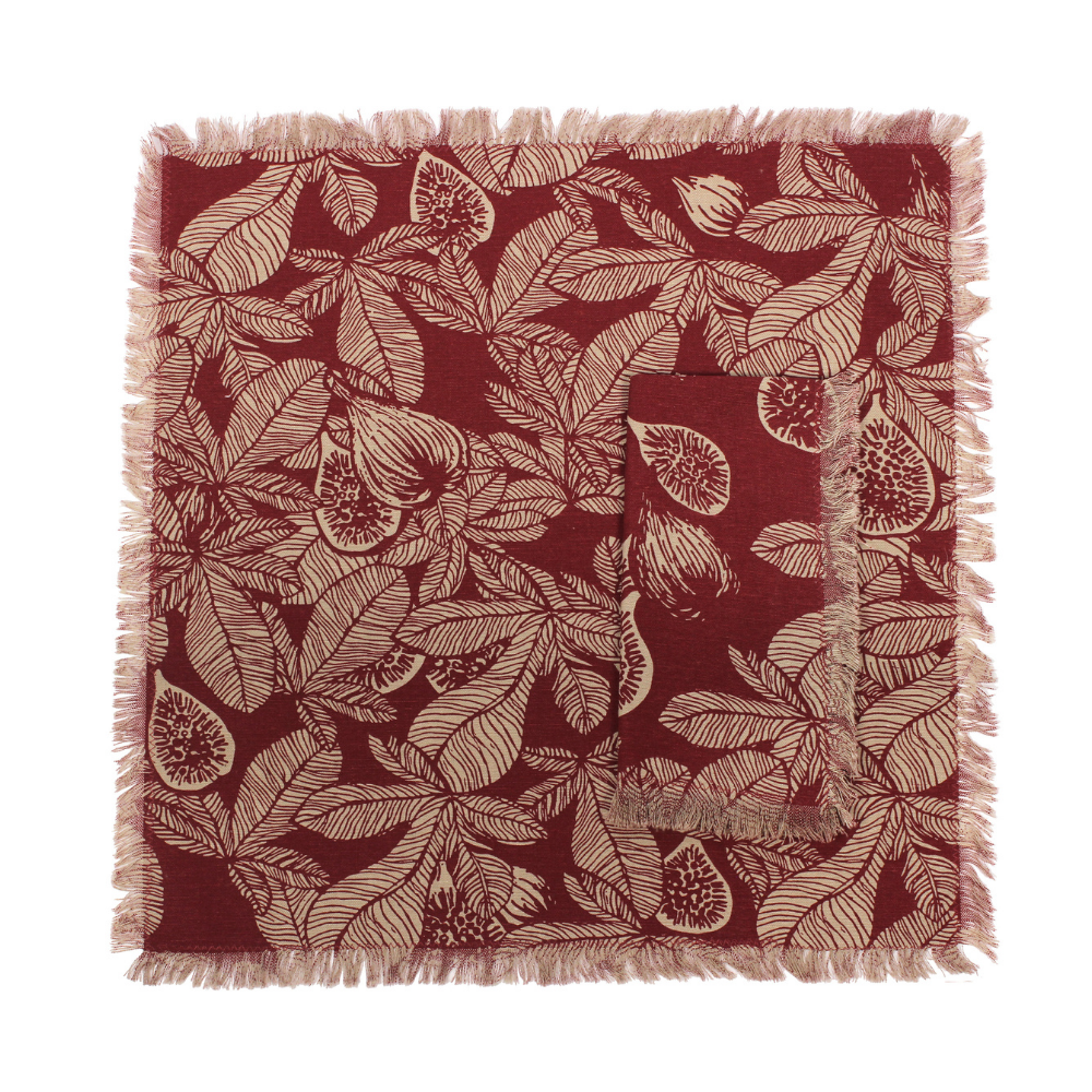 Fig Tree Napkin Ruby Set 4