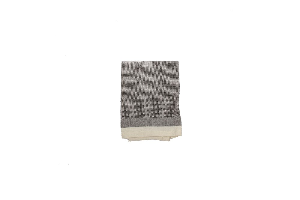Herringbone Napkins Dark Slate S/4