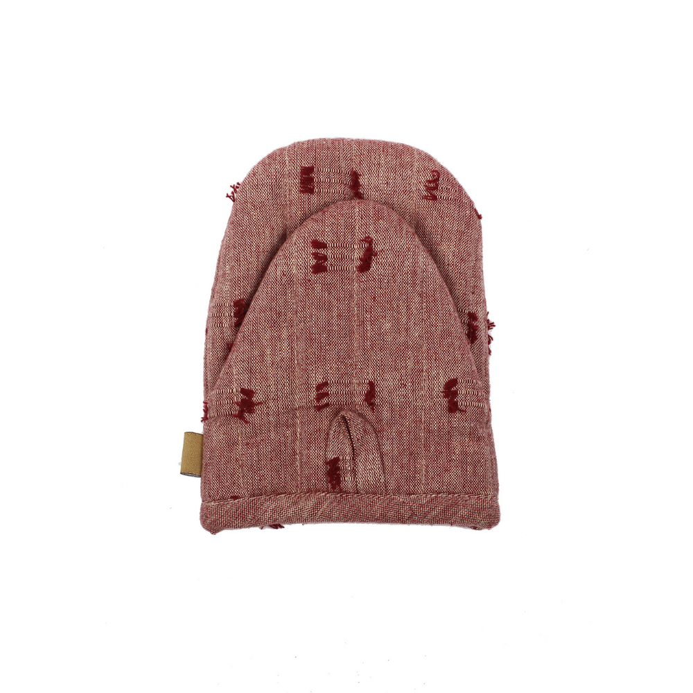 Tuft Short Oven Glove Ruby