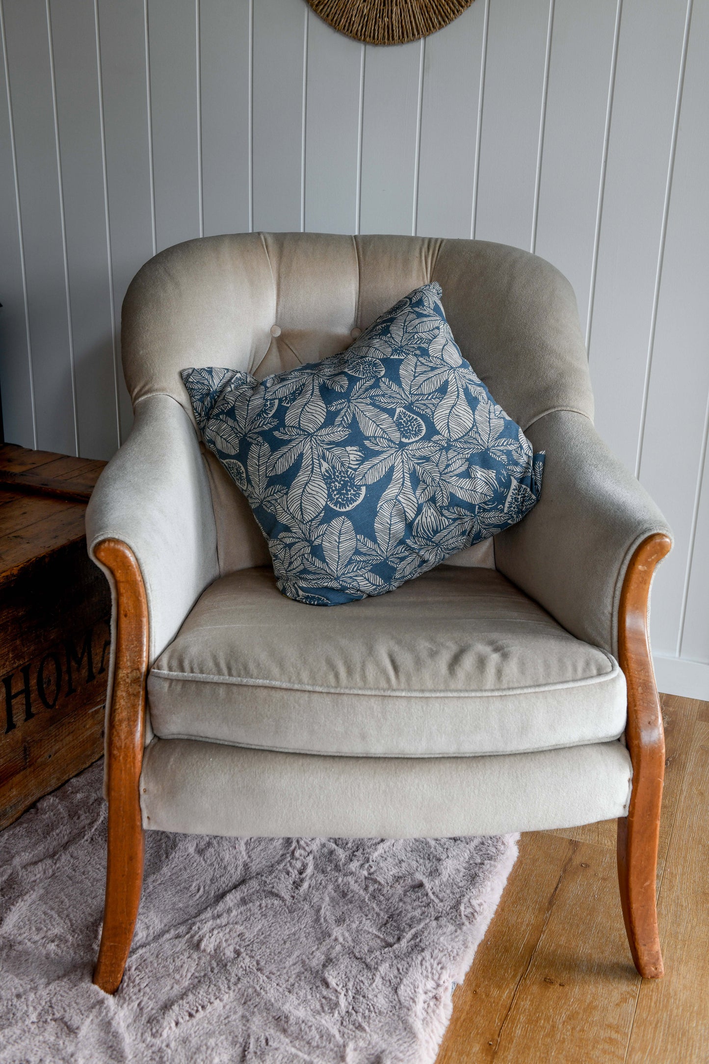 Fig Tree Cushion Dark Slate