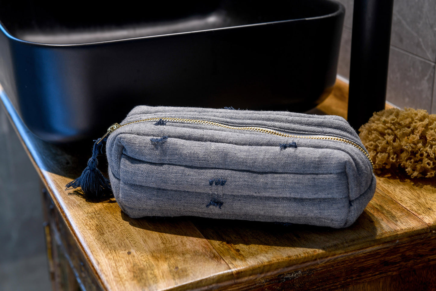 Tuft Beauty Bag Dark Slate