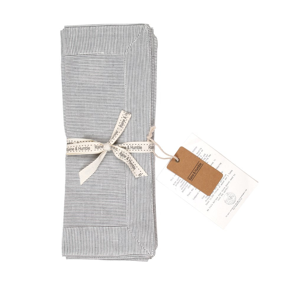 Pin Stripe Placemat S/4 Charcoal
