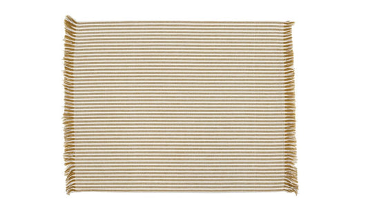 ABBY STRIPE PLACEMAT S/4 MUSTARD