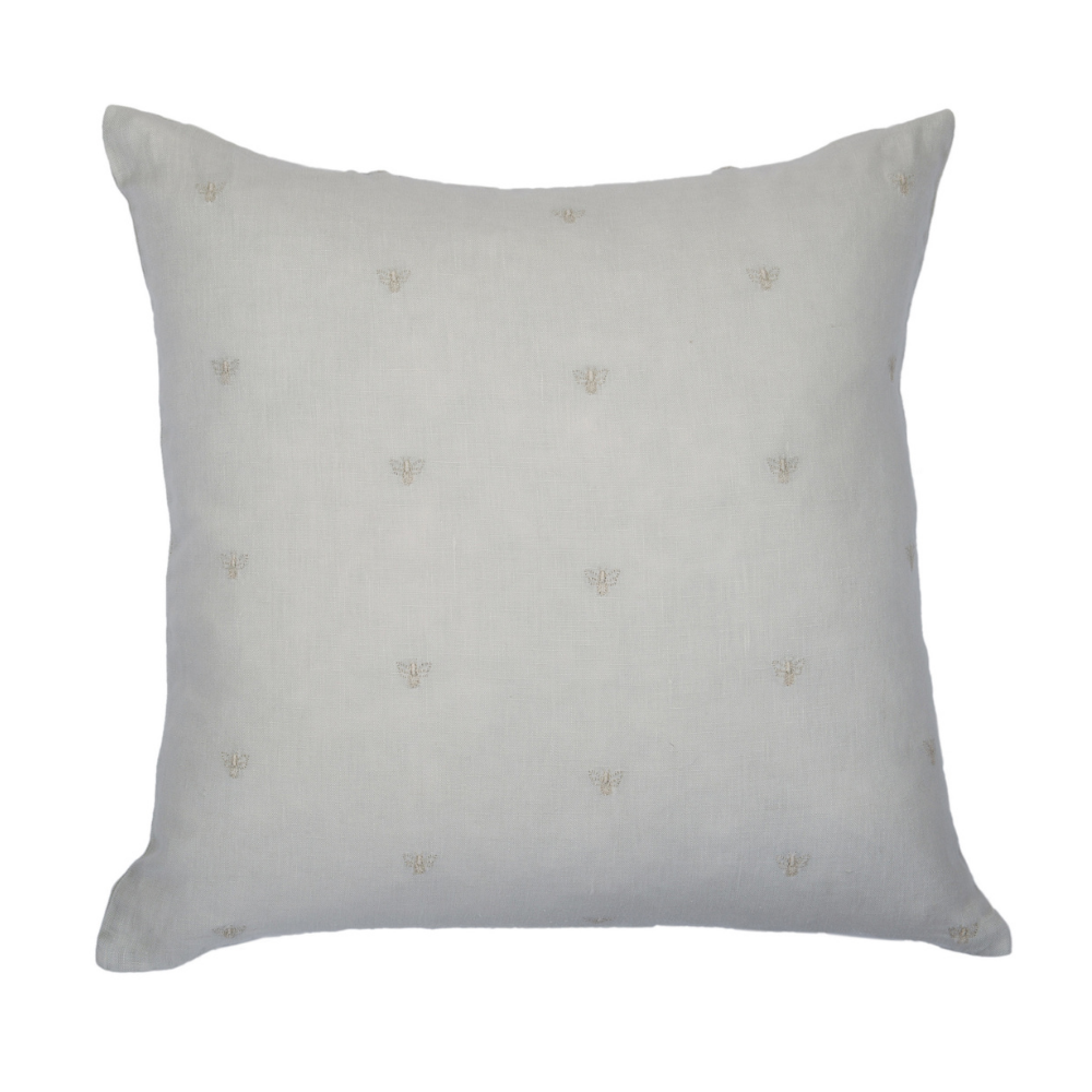 MASON BEE LINEN CUSHION SKY GREY 60x60