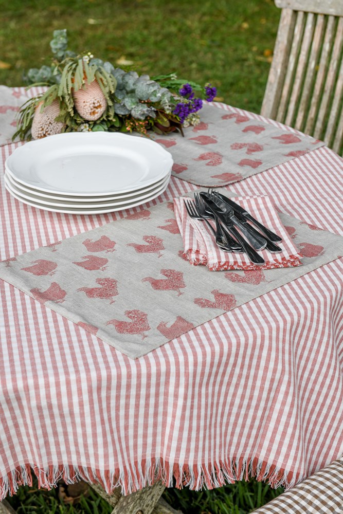 GINGHAM TABLECLOTH FIG 140x240cm