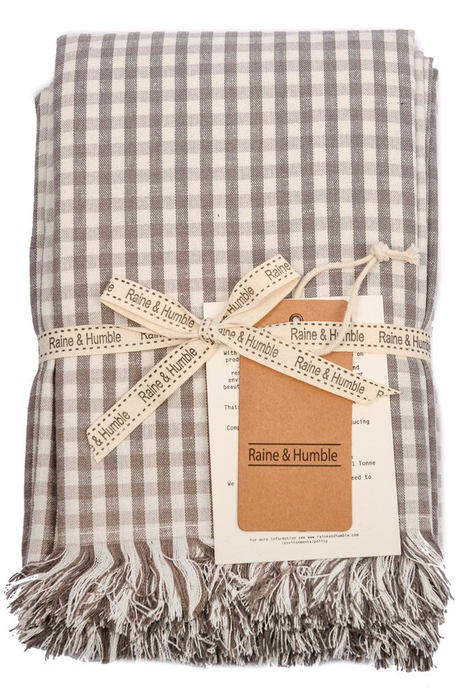 GINGHAM TABLECLOTH ASH 140x240cm
