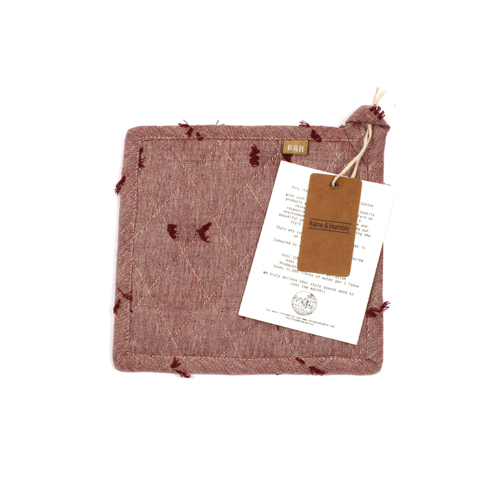 Tuft Pot Holder Ruby