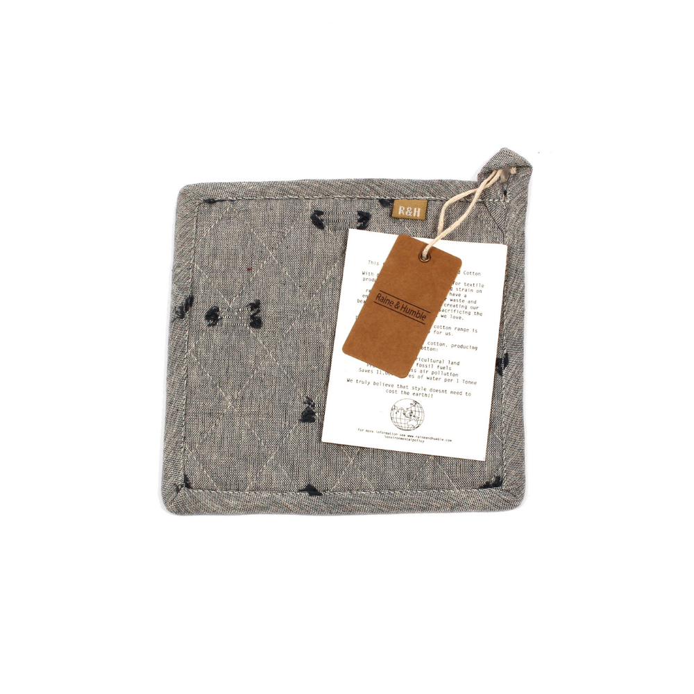 Tuft Pot Holder Dark Slate
