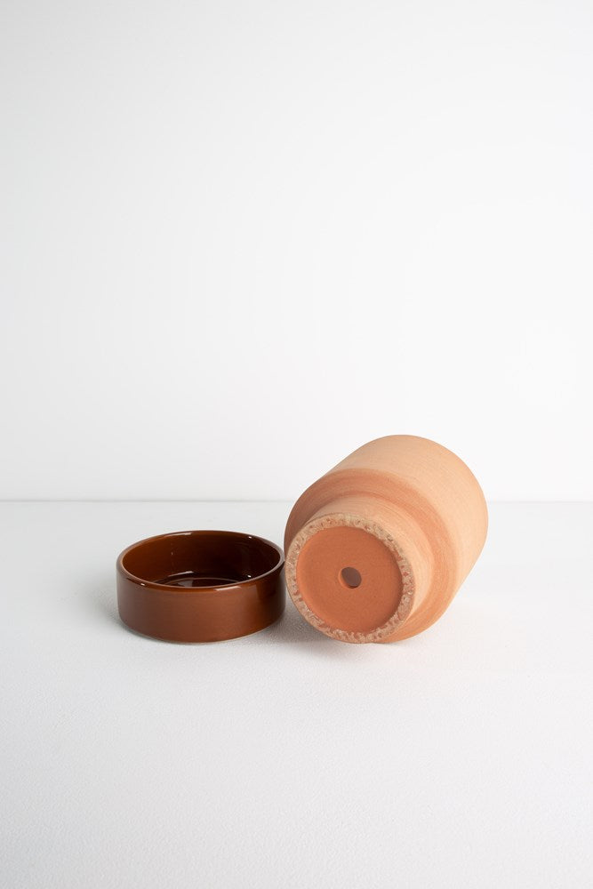 Grace Planter Medium - Rose Terracotta and Soil