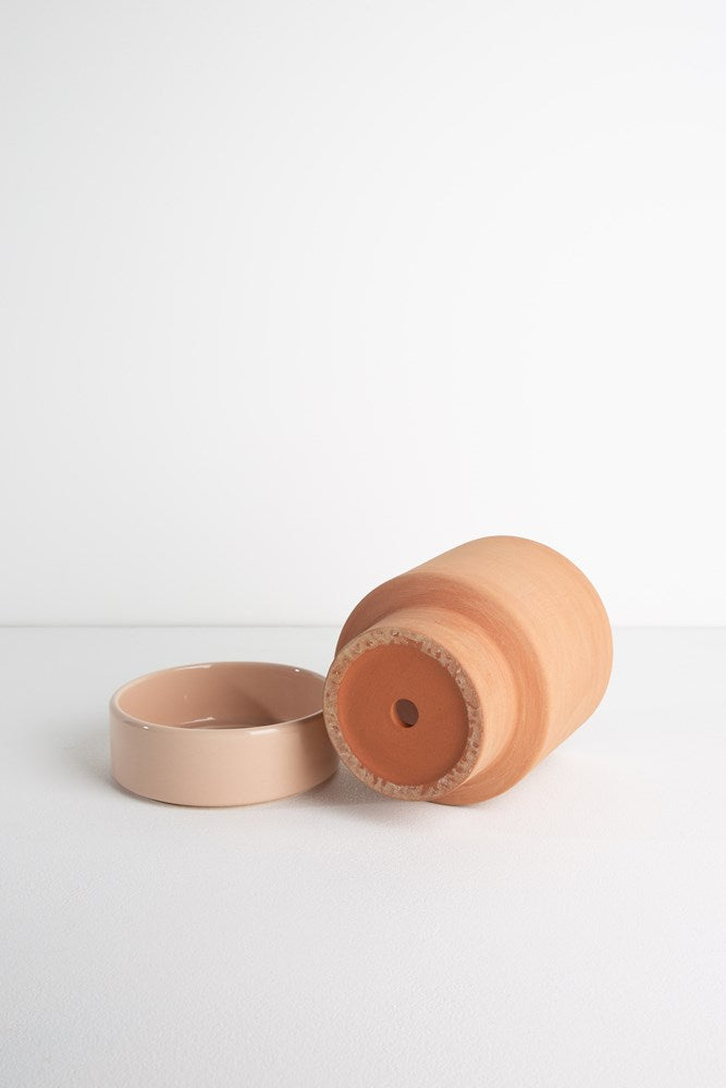 Grace Planter Medium - Rose Terracotta and Dusty Rose
