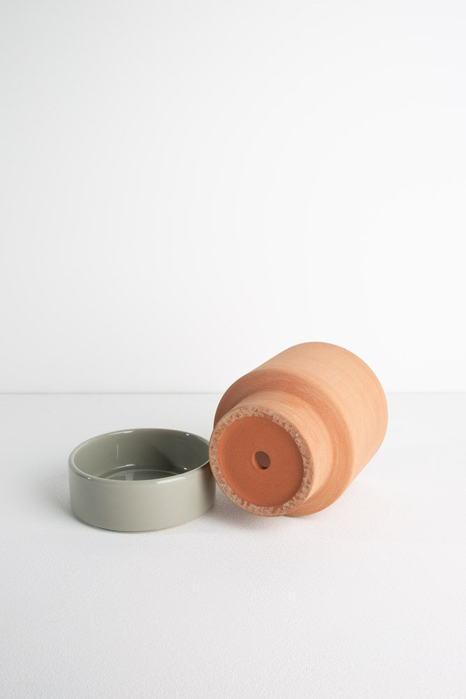 Grace Planter Medium - Rose Terracotta and Sage