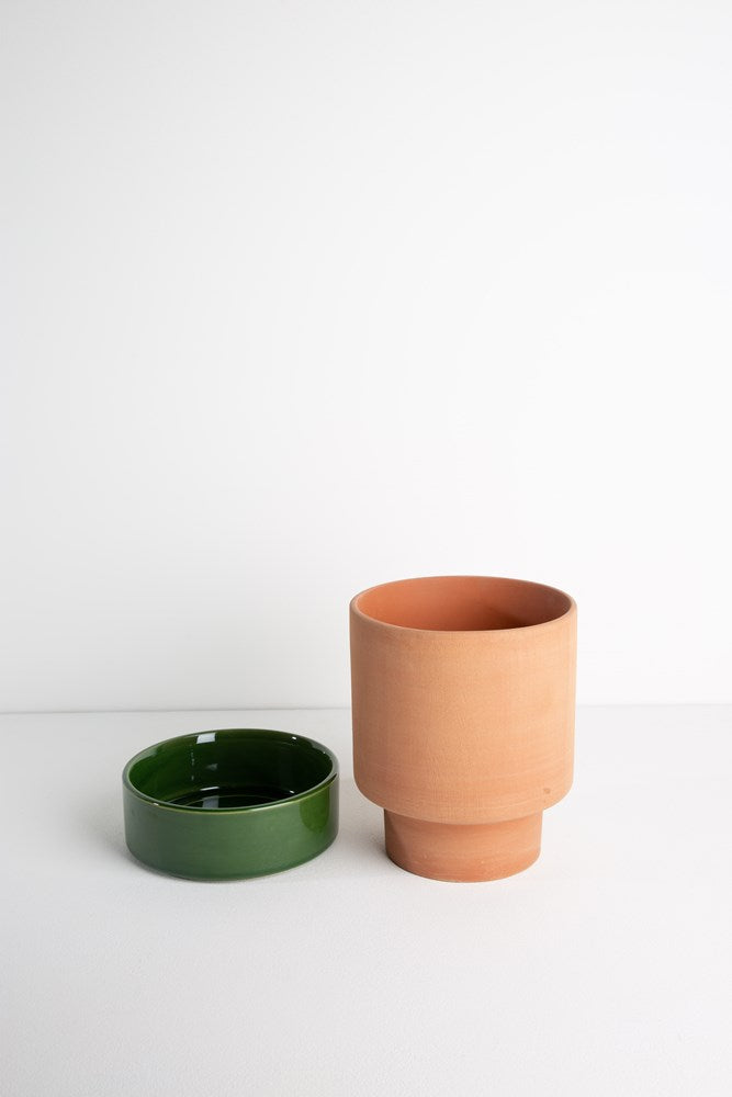 Grace Planter Large - Rose Terracotta and Olive