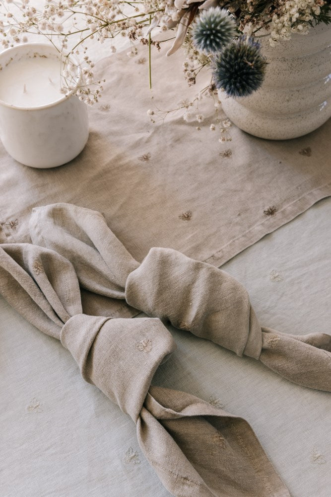 MASON BEE LINEN PLACEMAT STONE S/6