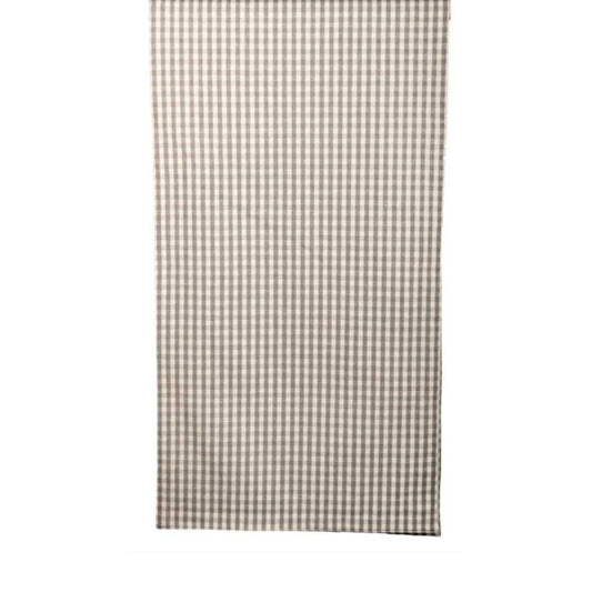 GINGHAM TABLE RUNNER ASH
