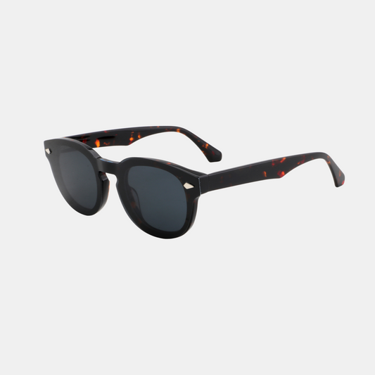 Clipon Reading Sunglasses Acetate - Black +1