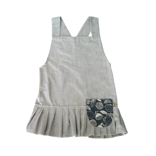 Lemon Marmalade Pinafore Apron Dk Slate