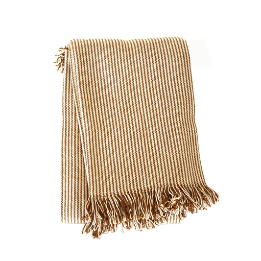 Pin Stripe Throw Golden Yellow 130x170