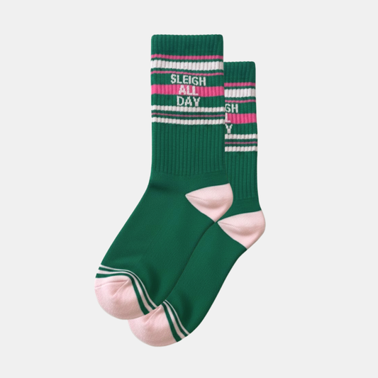 Socks - Green - Sleigh All Day